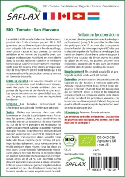 Kit De Culture - Bio - Tomate - San Marzano - 15 Graines - Solanum Lycopersicum -Atmospheraes Store 6406416b5ce855.63143376