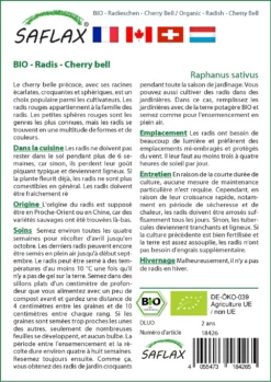 Kit De Culture - Bio - Radis - Cherry Bell - 100 Graines - Raphanus Sativus -Atmospheraes Store 640641a64fa233.87382338