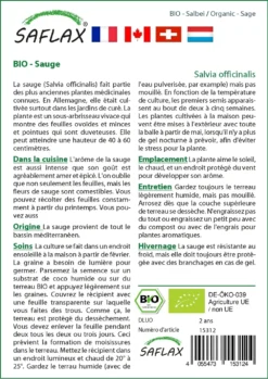 Kit De Culture - Bio - Sauge - 60 Graines - Salvia Officinalis -Atmospheraes Store 640641bf633633.78306731