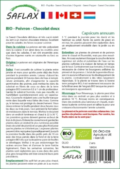 Kit De Culture - Bio - Poivron - Chocolat Doux - 10 Graines - Capsicum Annuum -Atmospheraes Store 640641e55c1b33.99257532