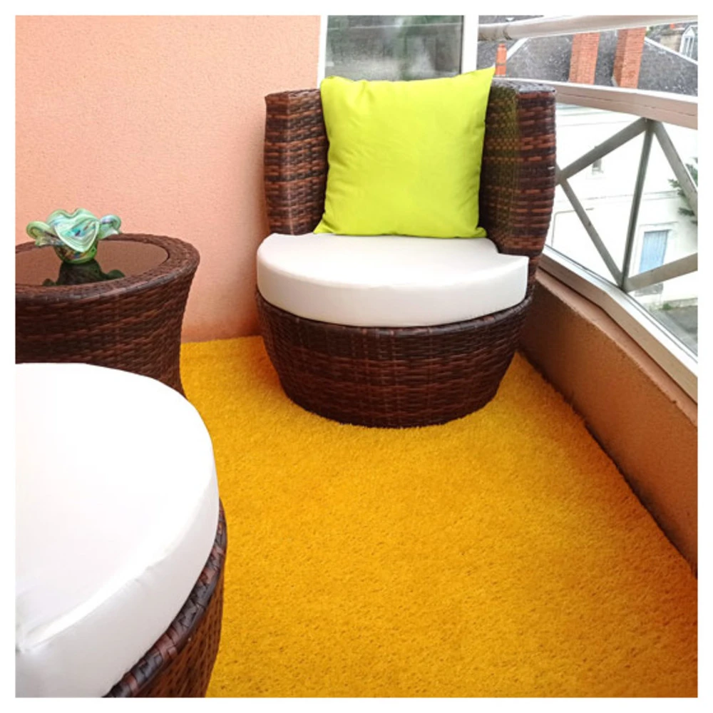 Gazon Synthétique Peps - Couleur Jaune Orangé - 20mm - 2m X 4m 2 Gazon Synthétique Peps - Couleur Jaune Orangé - 20mm - 2m X 4m – Image 2